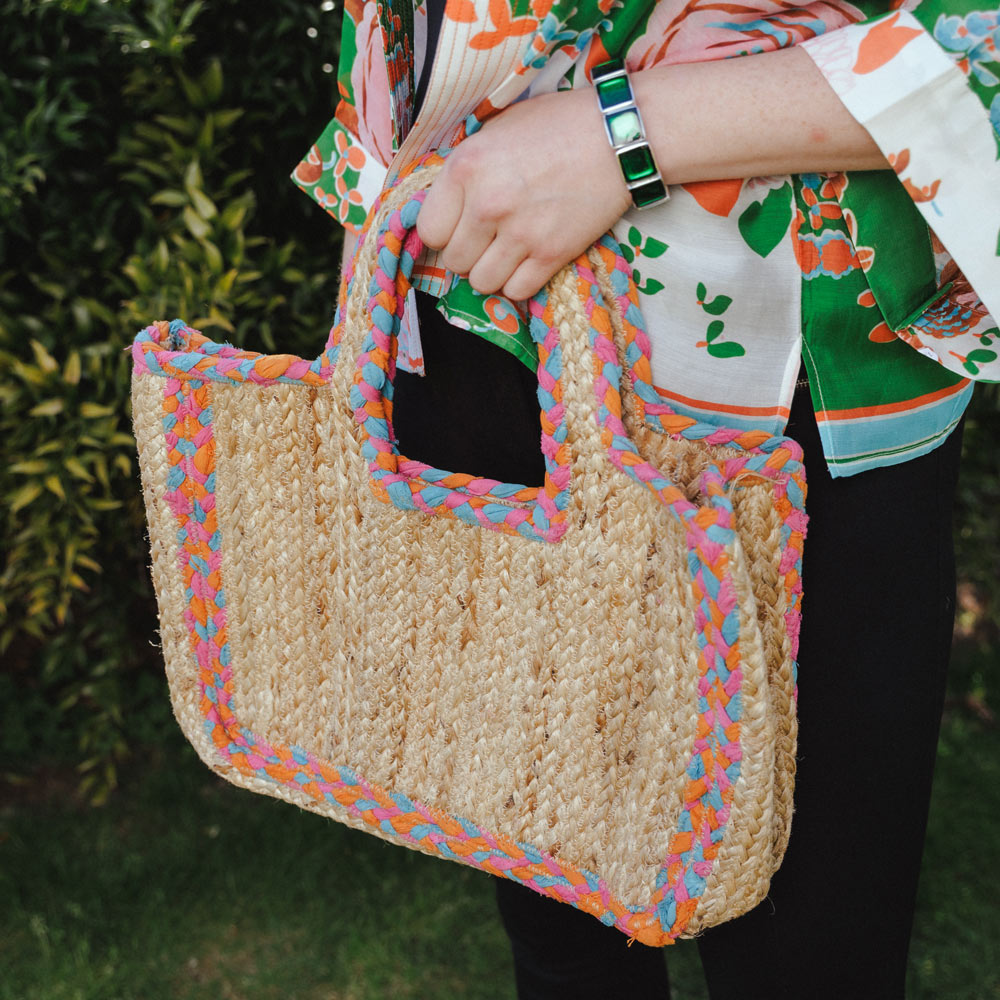 Multi Coloured Jute Bag
