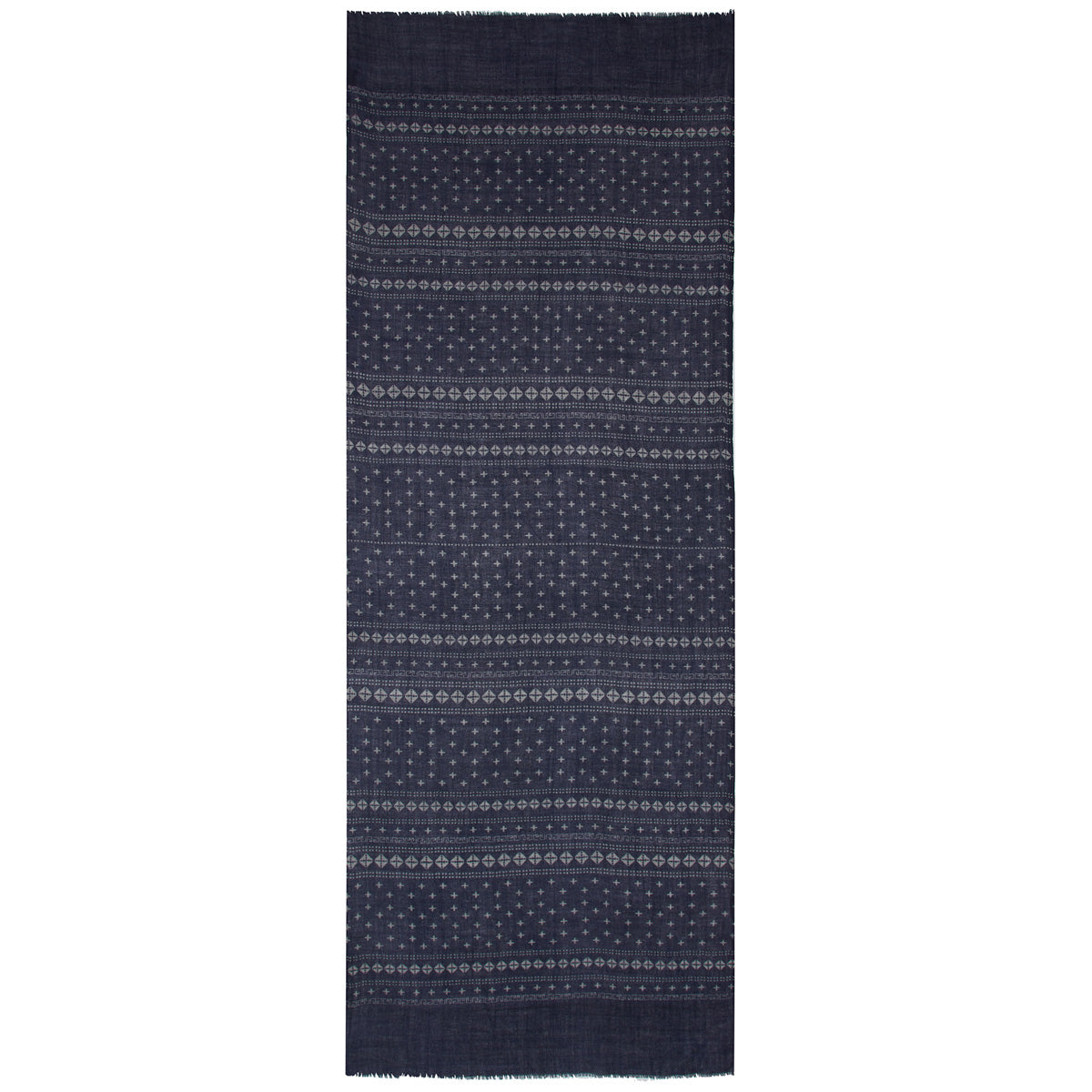 Olly Navy & White Star Wool Scarf Glyndebourne Shop