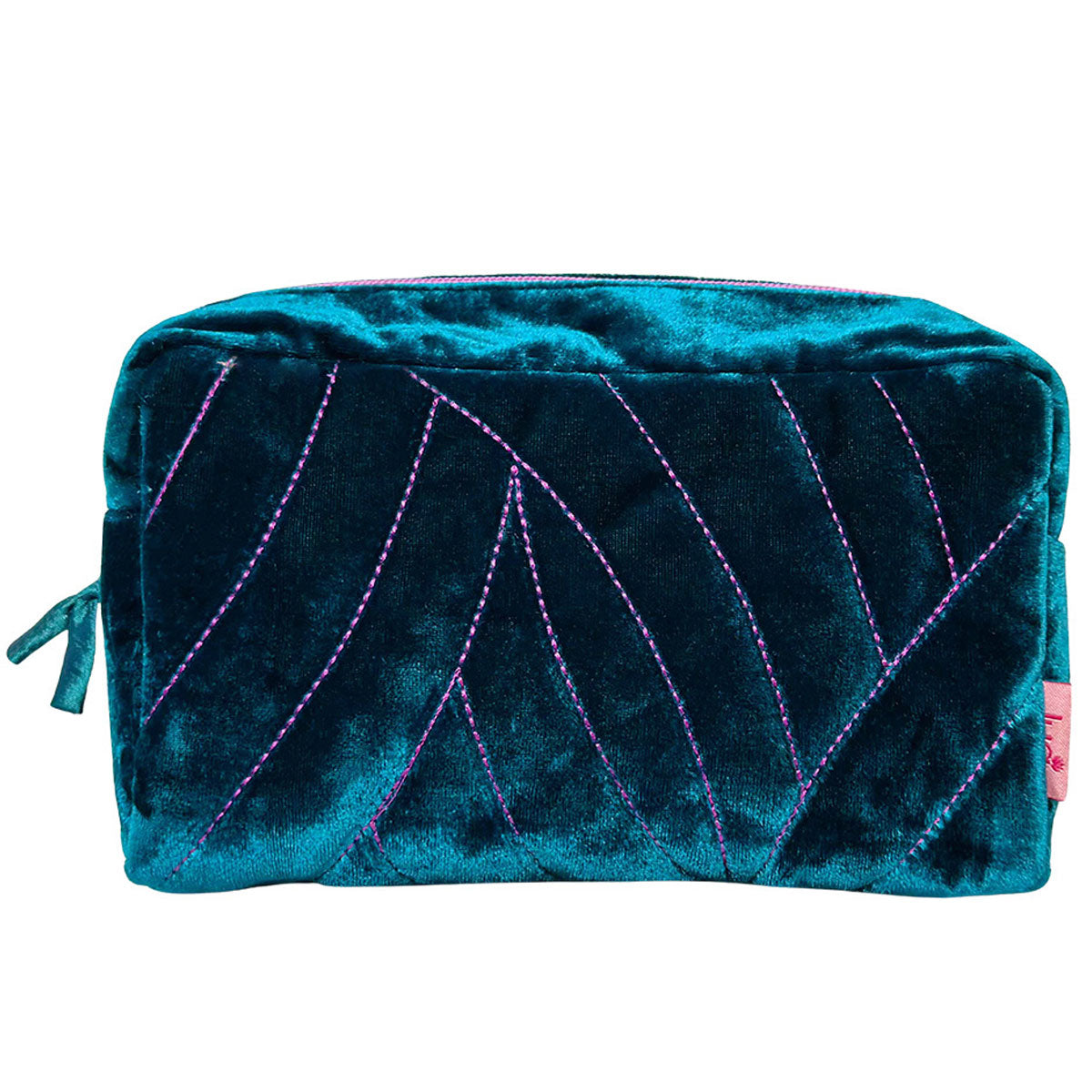 Opera Velvet Teal Cosmetic Bag