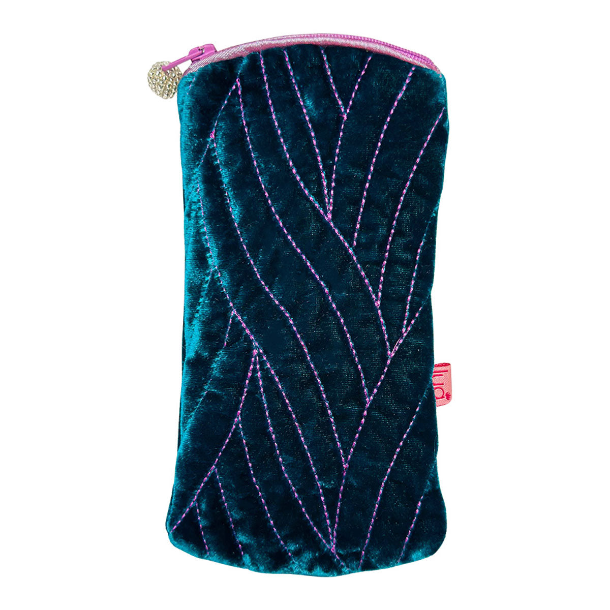 Opera Velvet Teal Glasses Purse