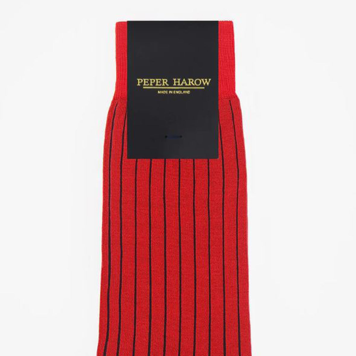 Oxford Stripe Scarlet Egyptian Cotton Socks