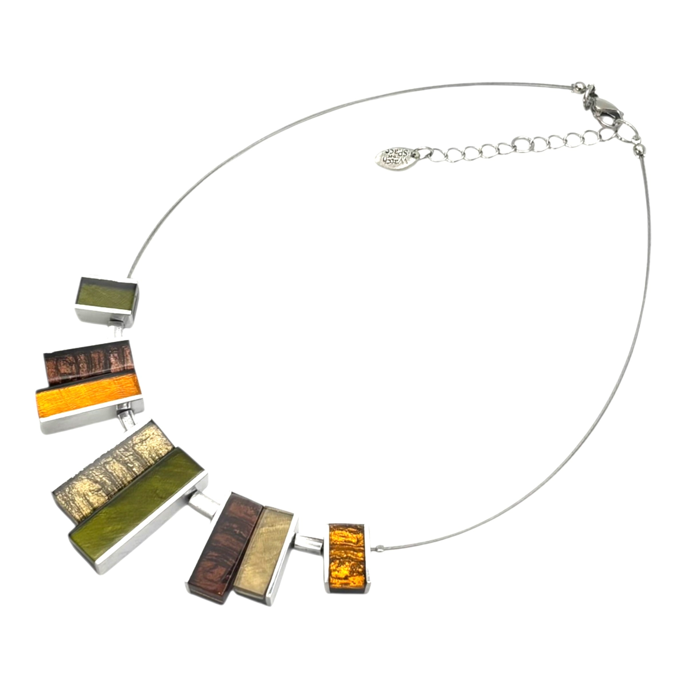 Pistachio Ribbon Necklace