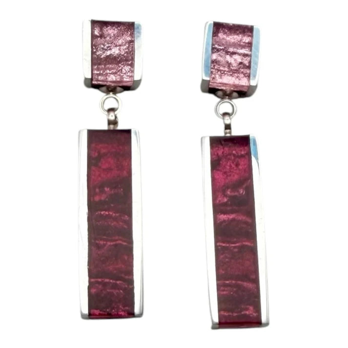Peony Ribbons Double Drop Earrings