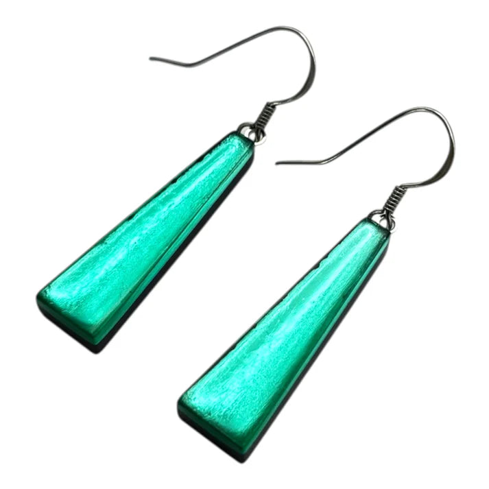 Mint Pinstripe Earrings