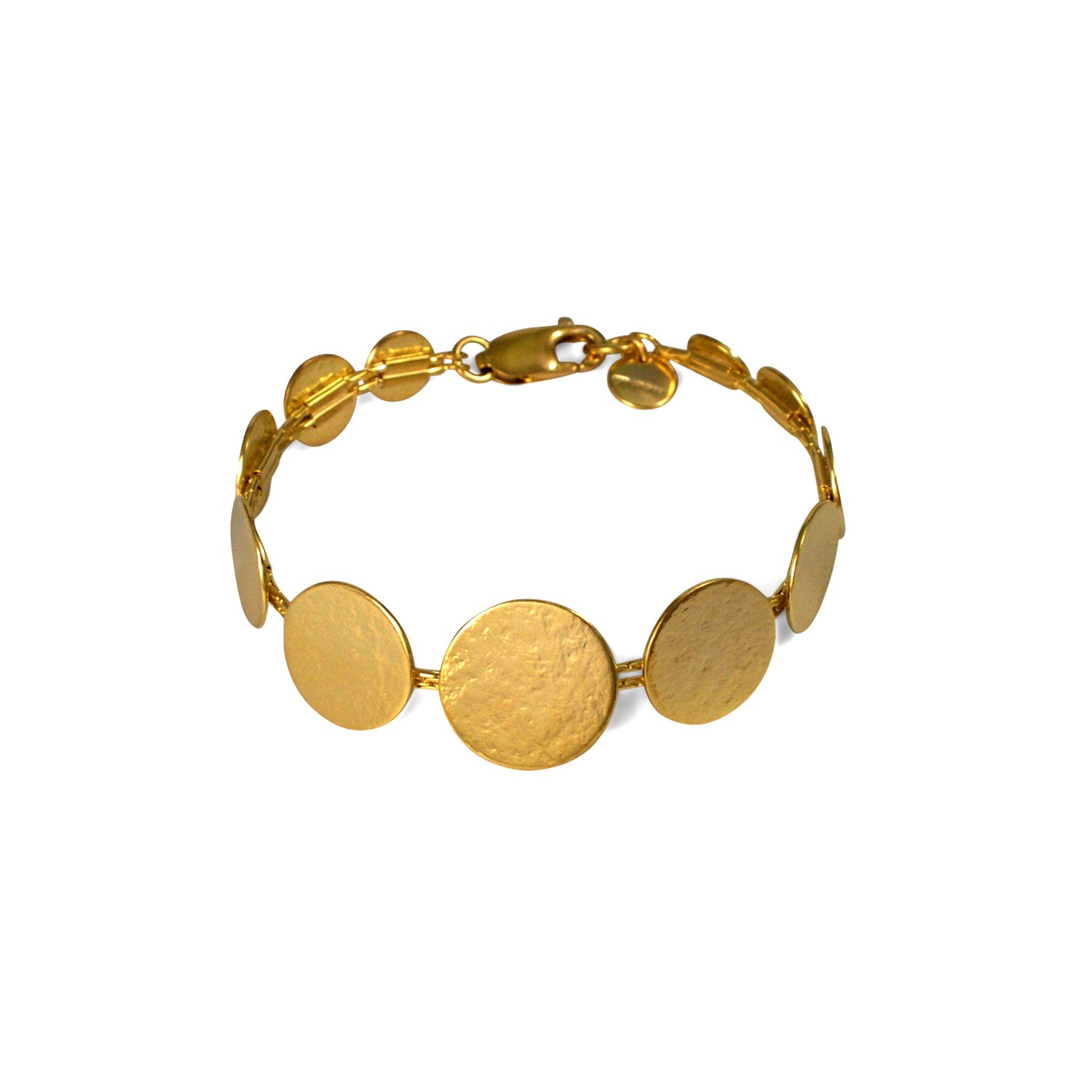 Paillette Gold Graduated Disc Bracelet