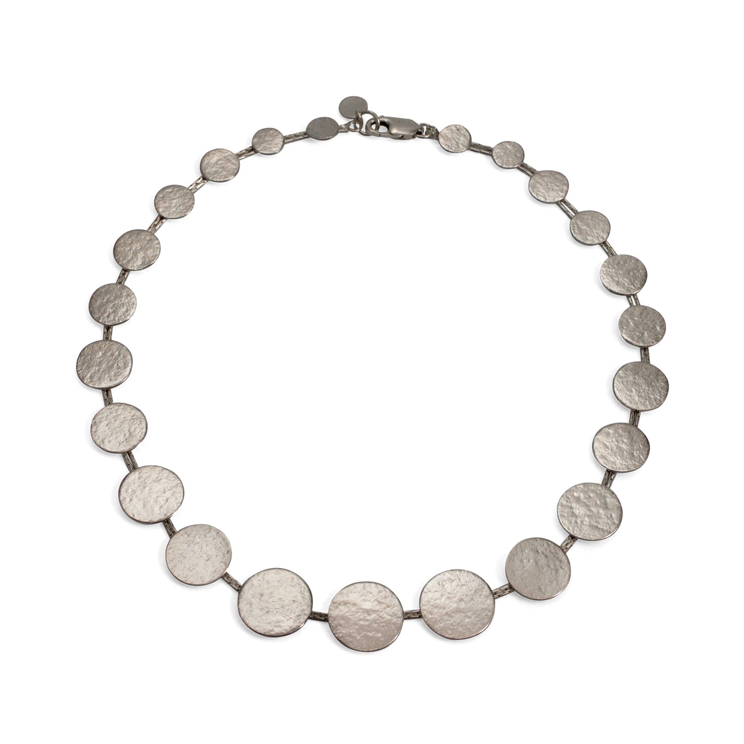 Paillette Silver Graduated Disc Collar