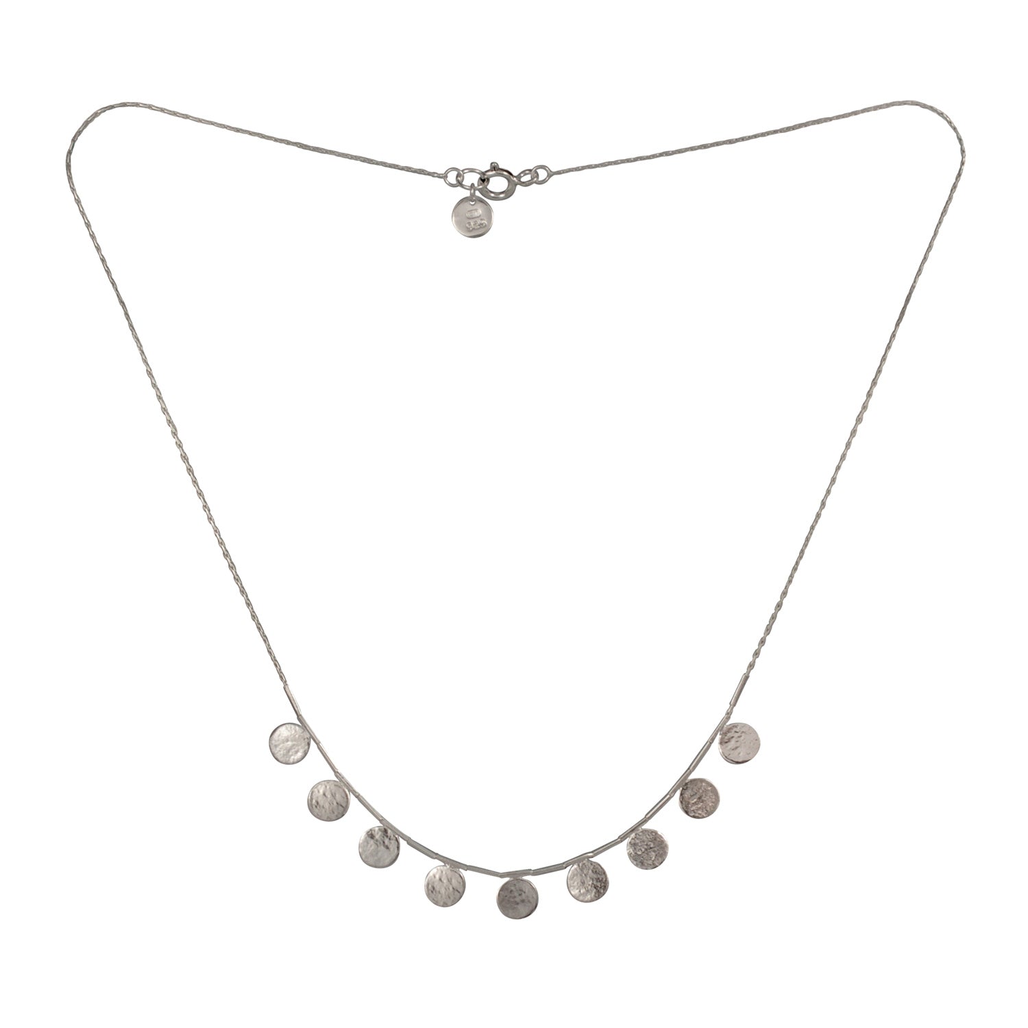 Paillette Silver Short Necklace