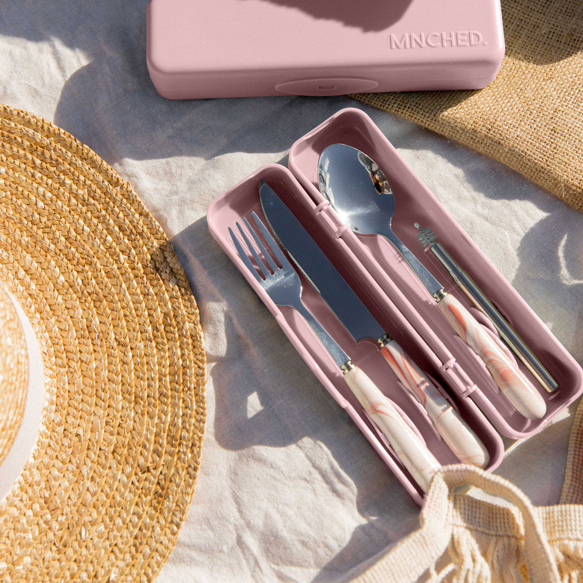 Pink Travel Cutlery Set
