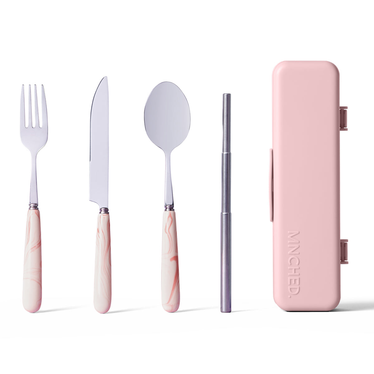 Pink Travel Cutlery Set