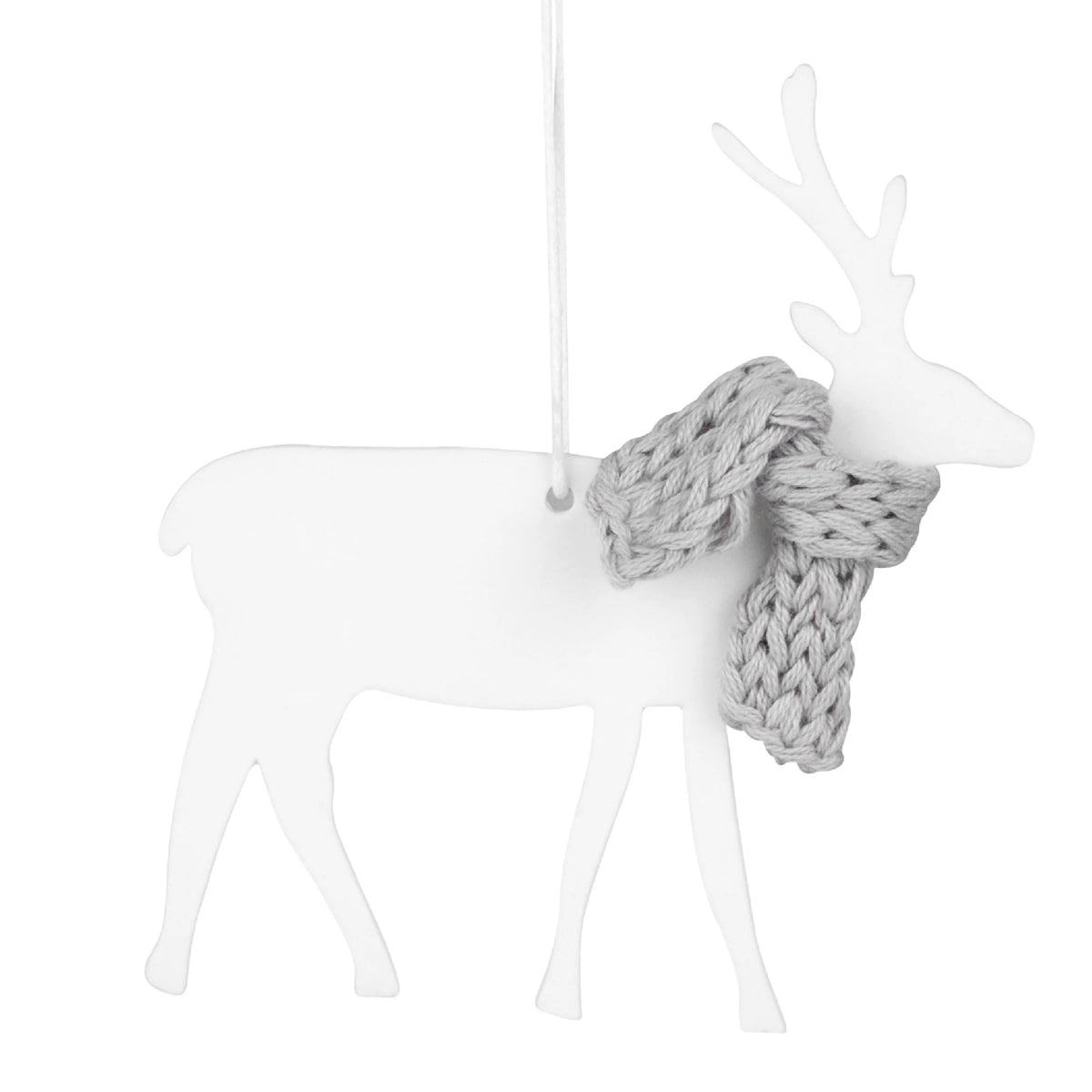 White Porcelain Stag Christmas Decoration