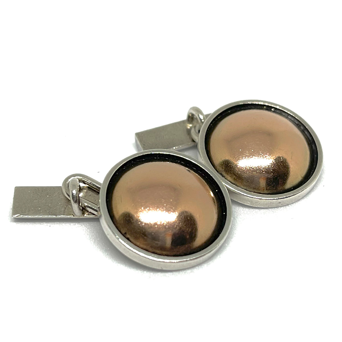 Red 14ct Gold Dome Cufflinks Glyndebourne Shop