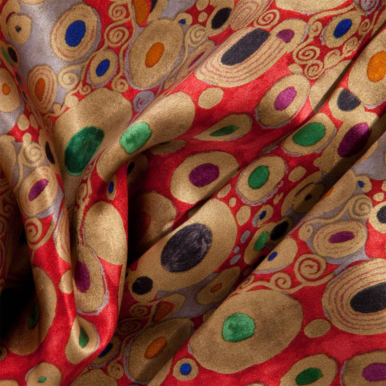 Klimt Red Poshmina Scarf