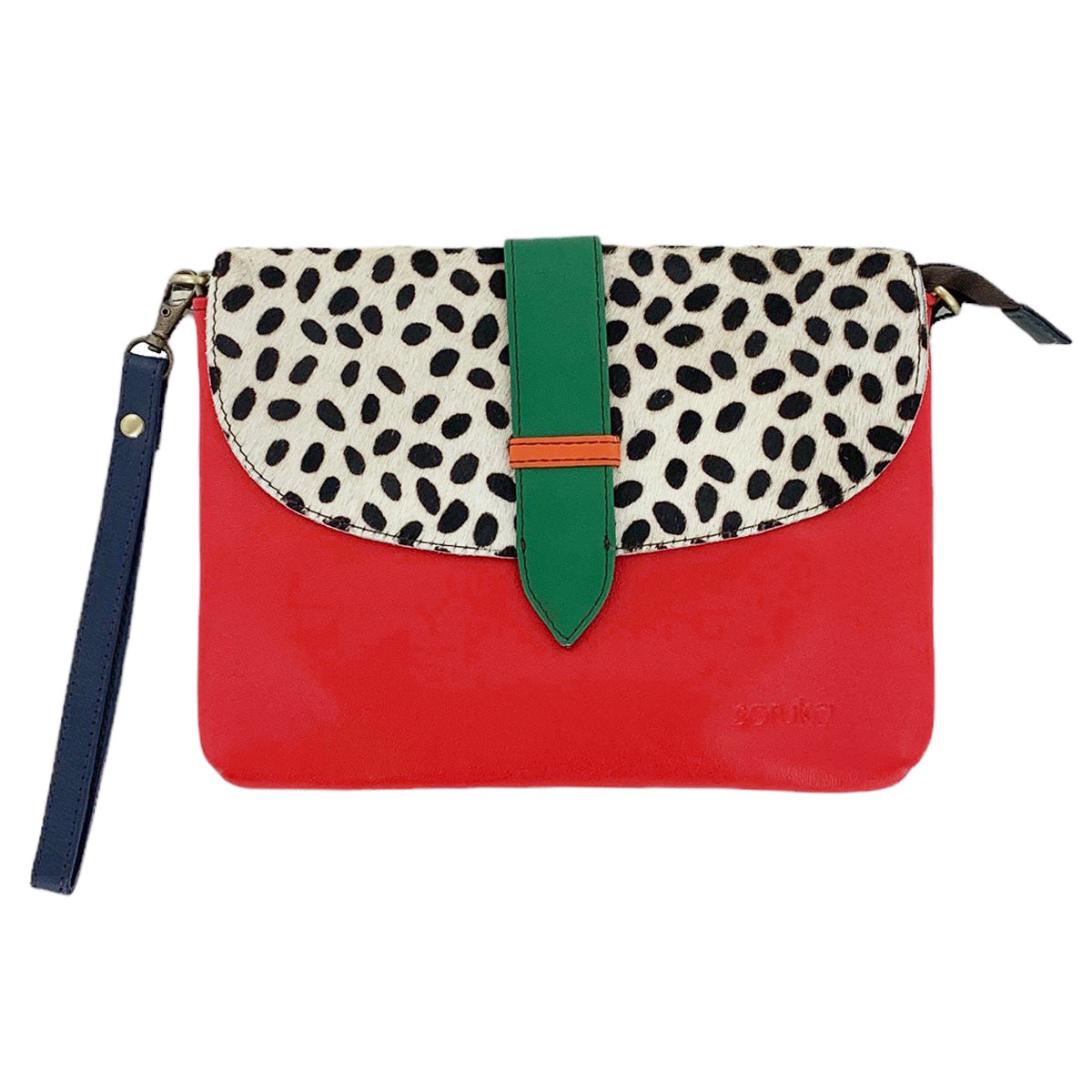 Red Leather Saddle Bag