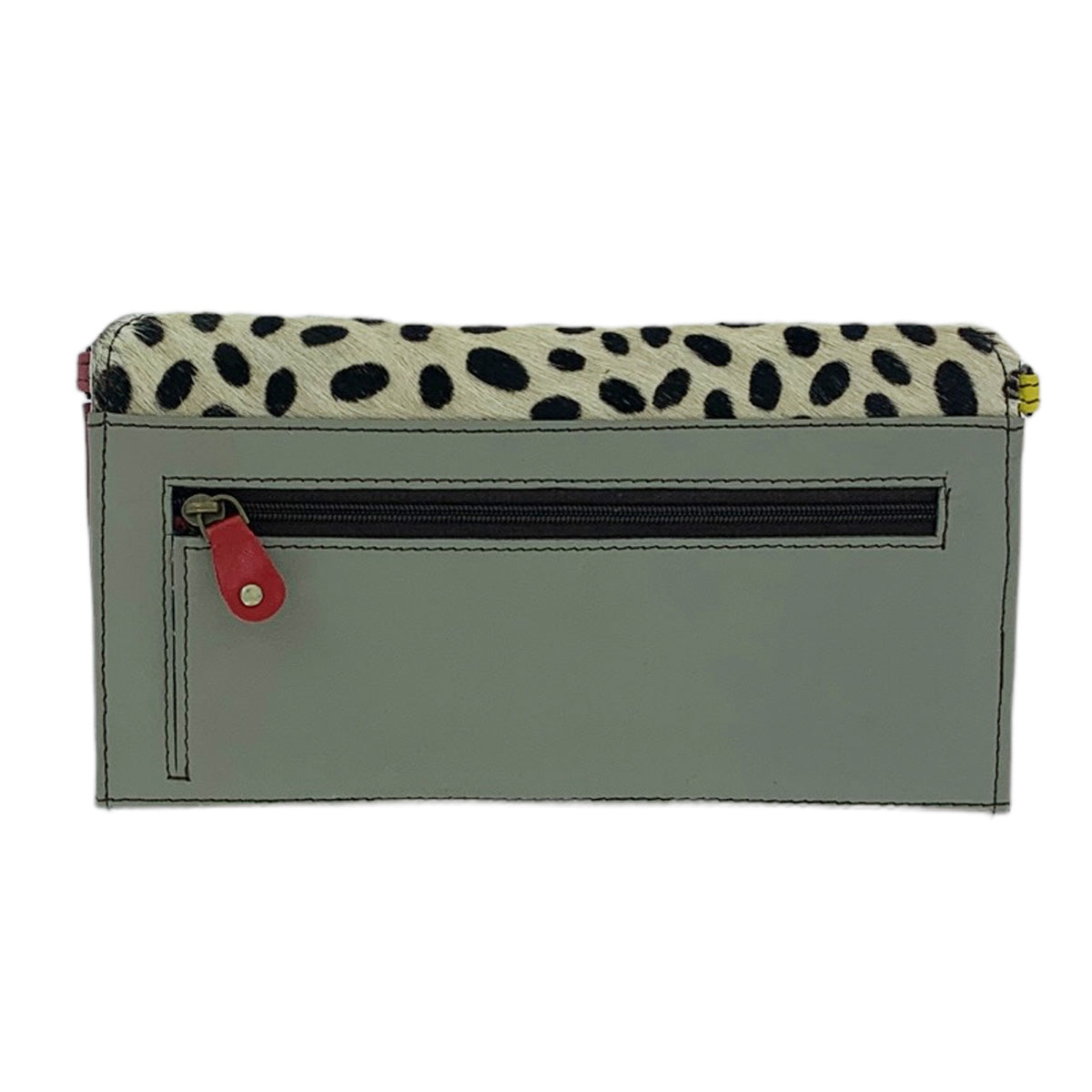 Sky Blue leather Secret Print Clutch