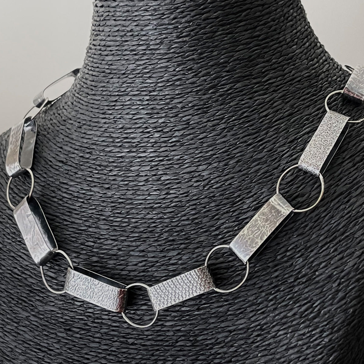 Silver Box Link Handmade Necklace Glyndebourne Shop