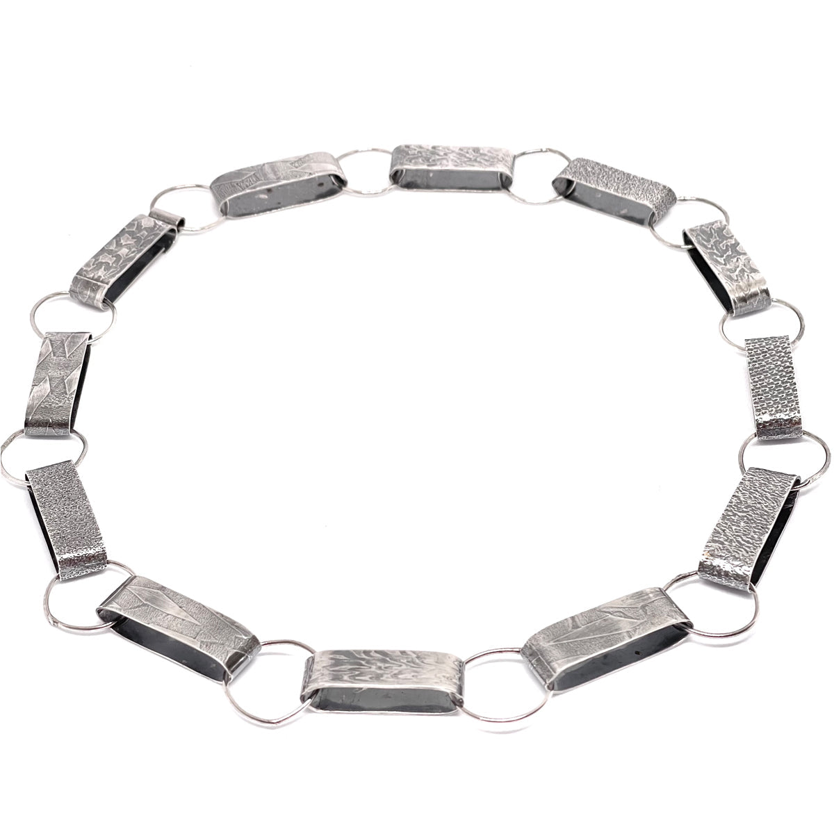 Silver Box Link Handmade Necklace Glyndebourne Shop