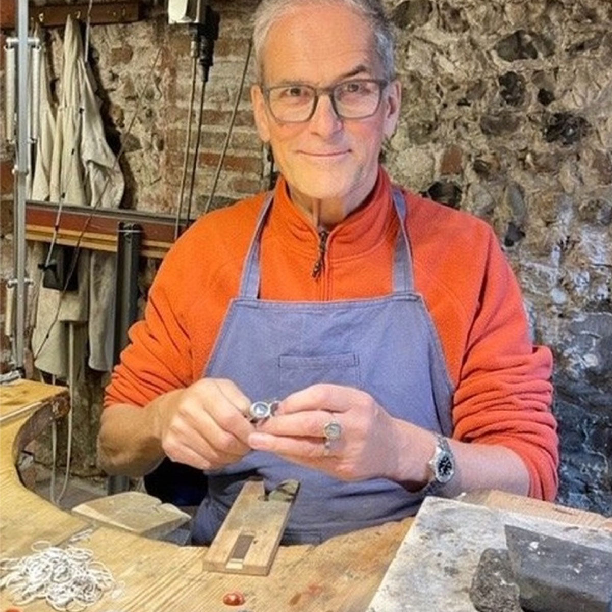 Silver Box Link Handmade Necklace Glyndebourne Shop