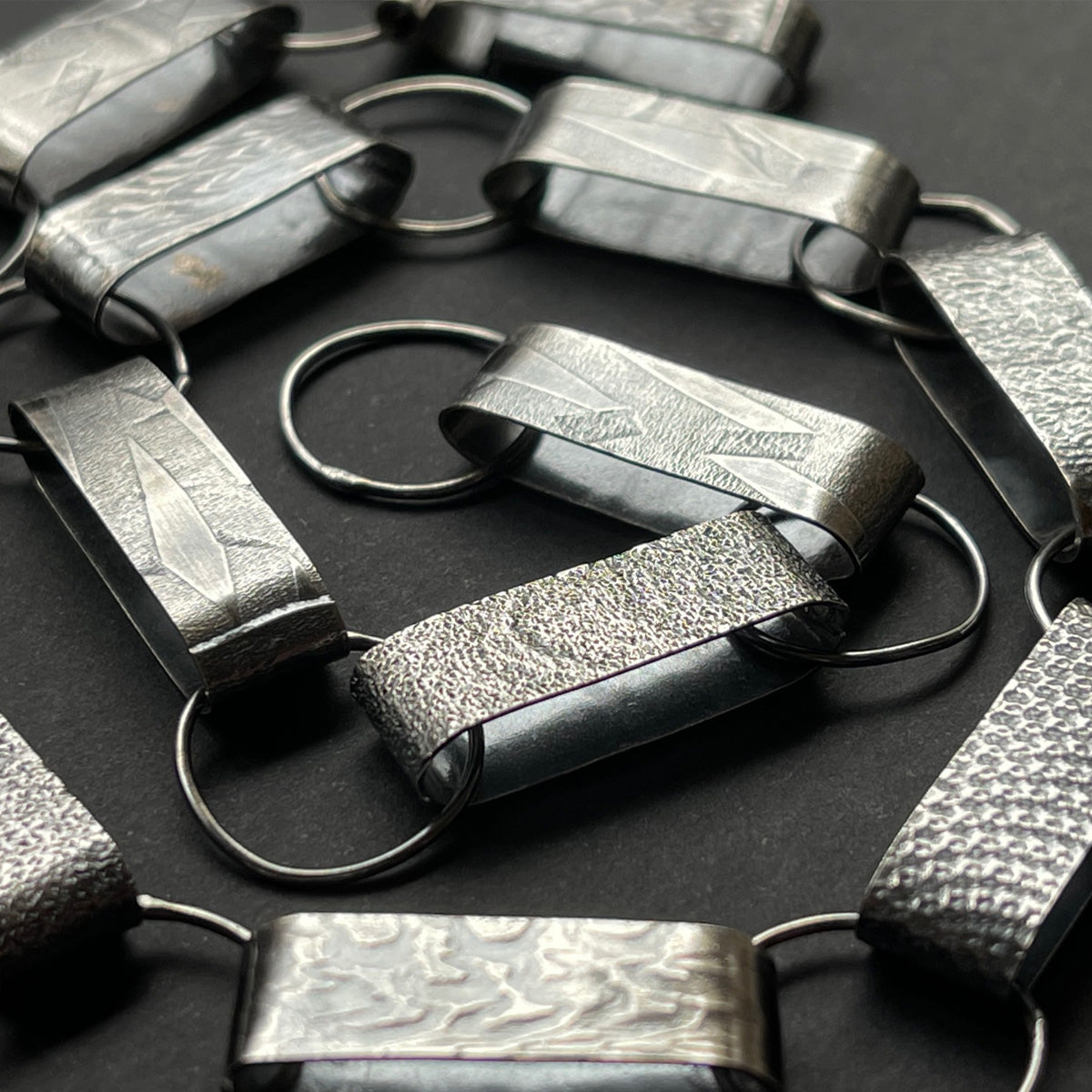 Silver Box Link Handmade Necklace Glyndebourne Shop
