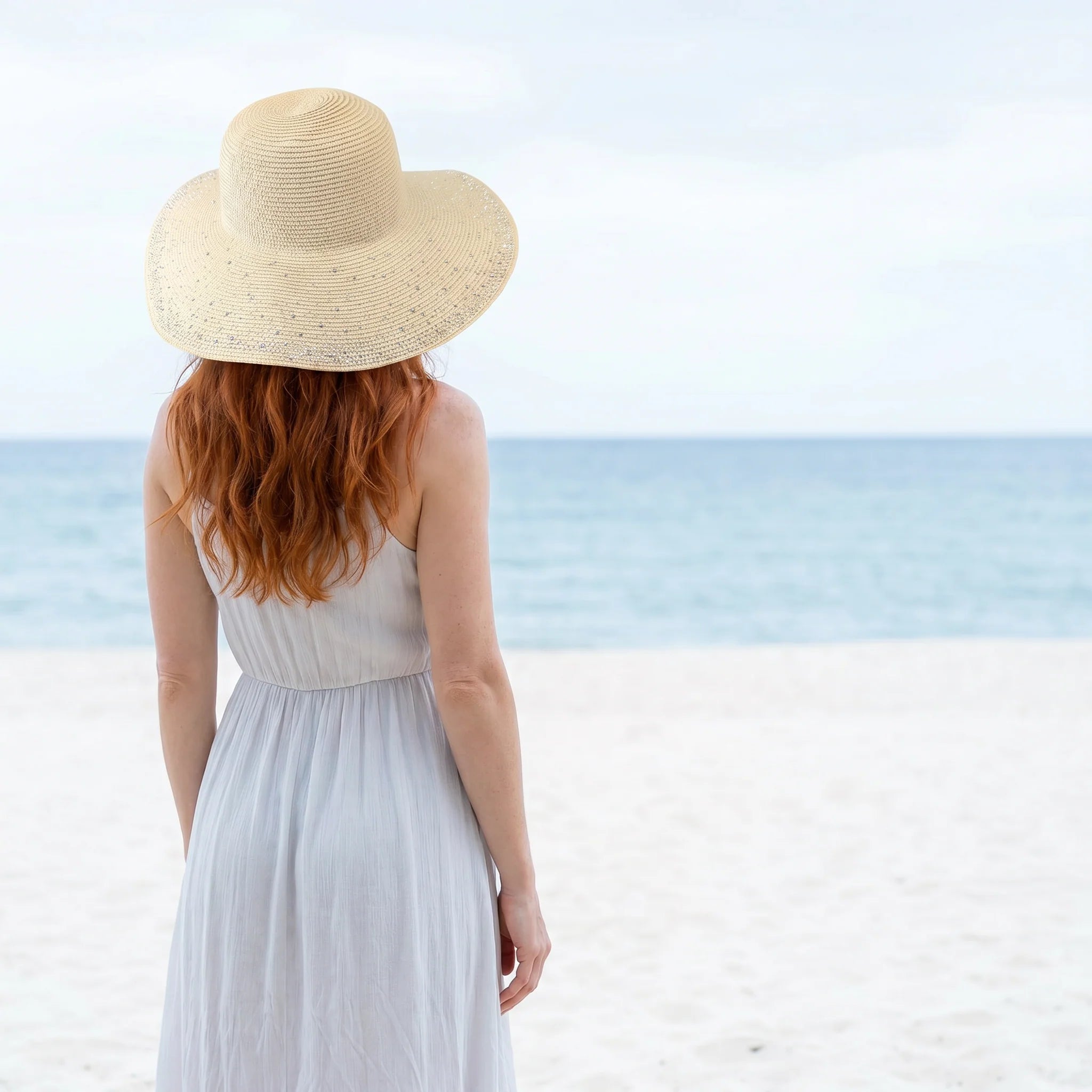 Diamante Wide Brim Hat