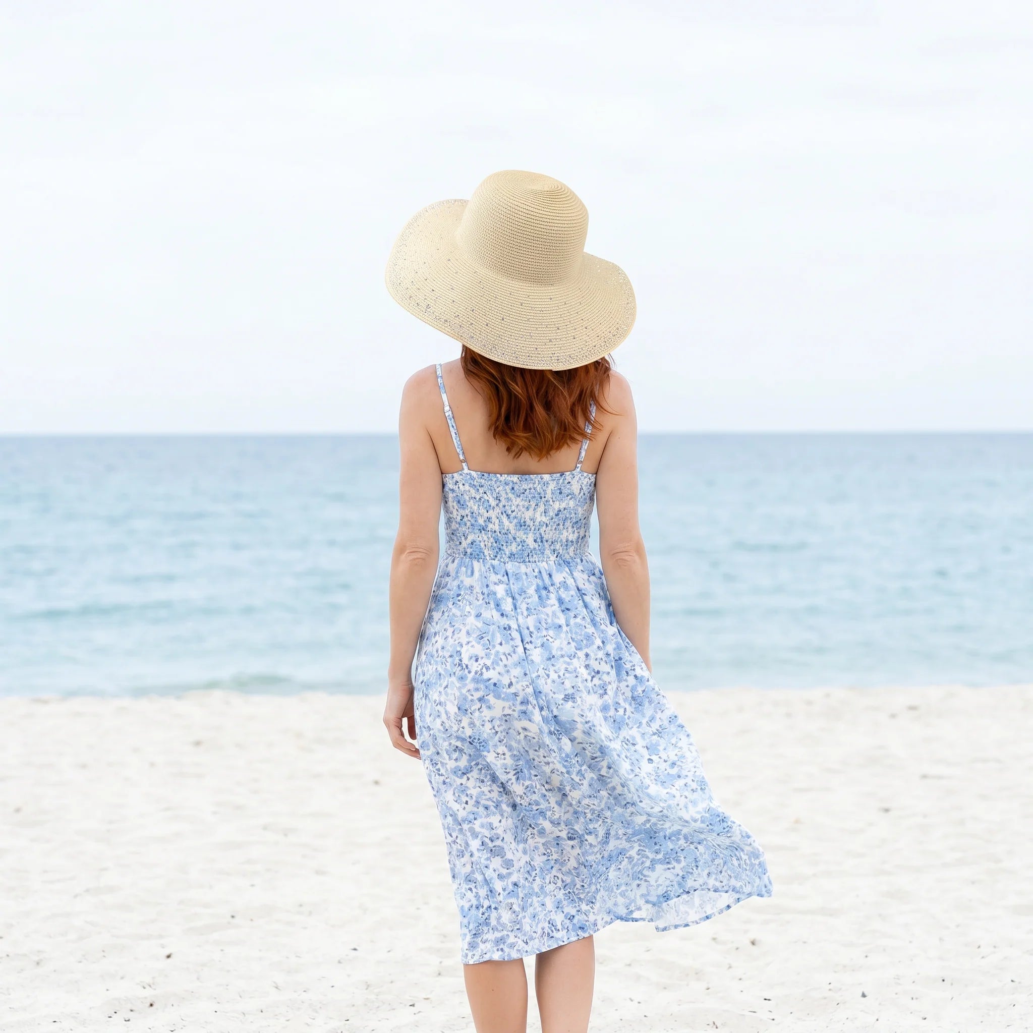 Diamante Wide Brim Hat