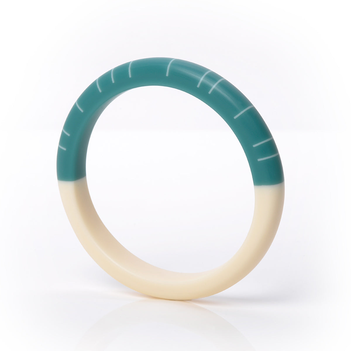 TK Lunula Bracelet Teal/White Medium Glyndebourne Shop