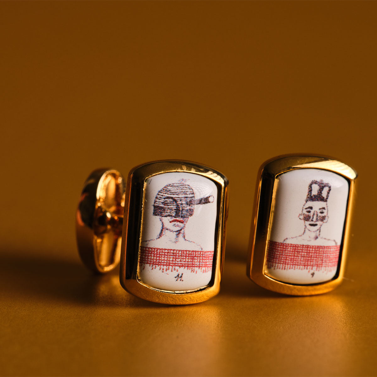 The Rake's Progress 'Bedlam' Crown Cufflinks by David Hockney Glyndebourne Shop