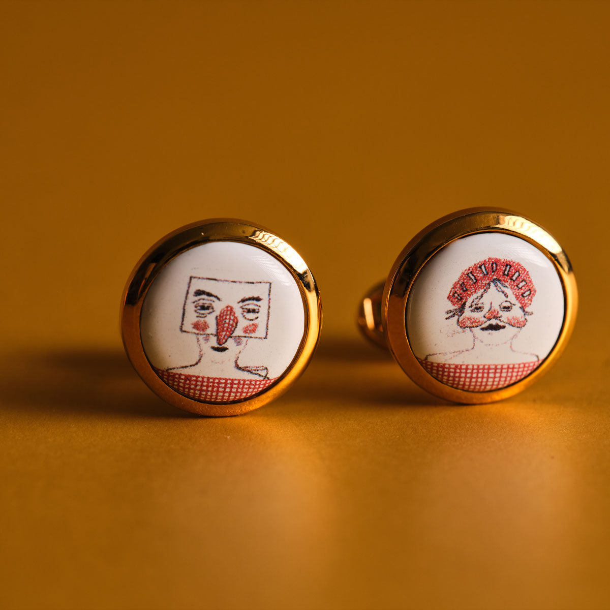 The Rake's Progress 'Bedlam' Round Cufflinks by David Hockney Glyndebourne Shop