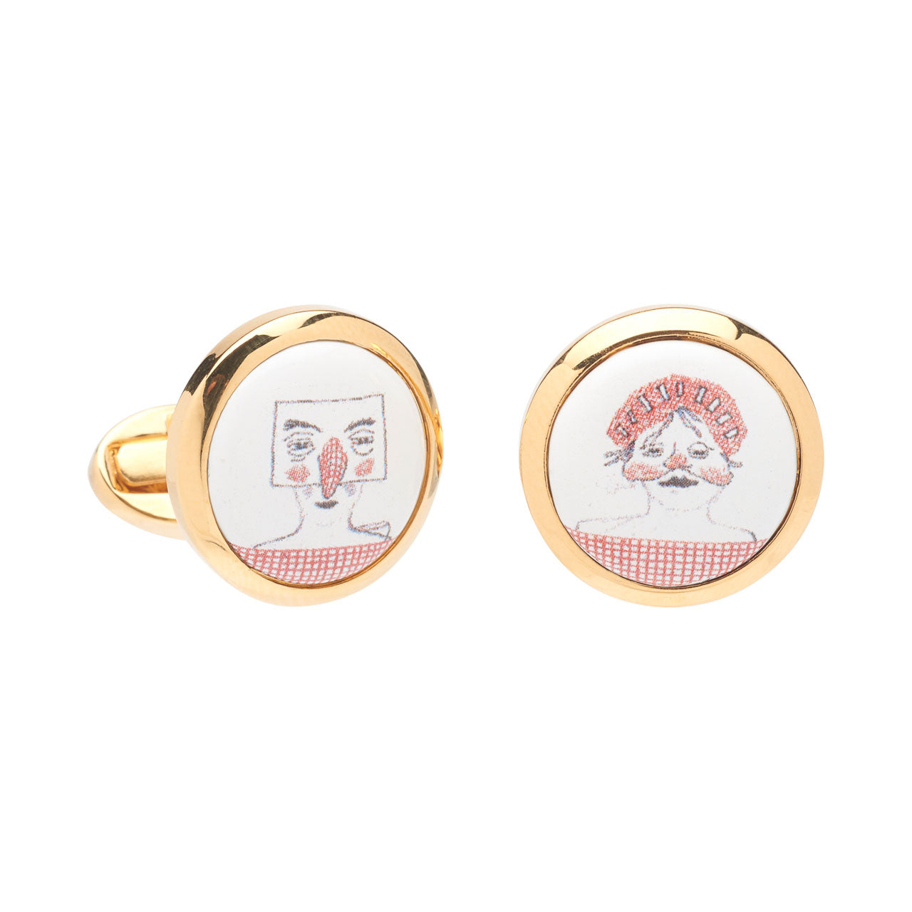 The Rake's Progress 'Bedlam' Round Cufflinks by David Hockney Glyndebourne Shop