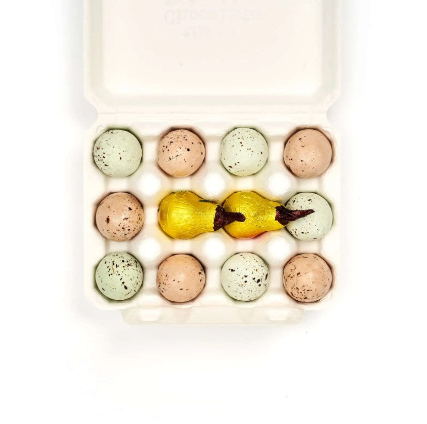 Tipsy Partridge in a Pear Tree Chocolate Eggs