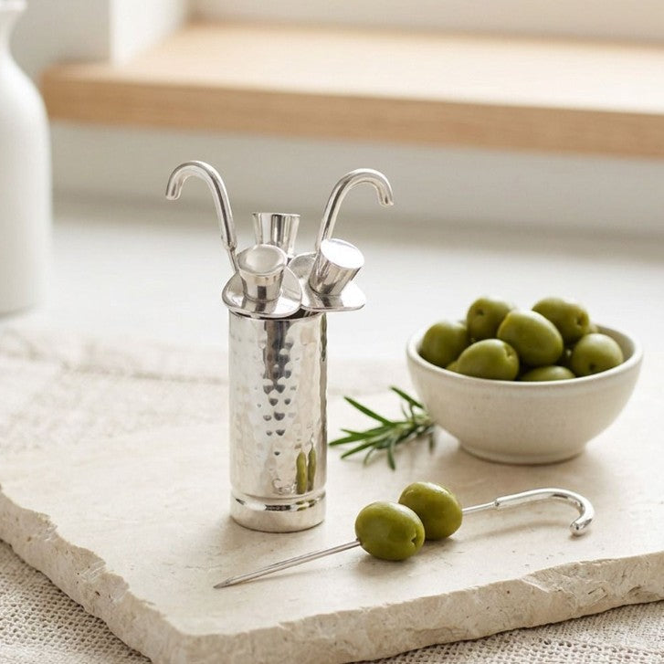 Top hat and cane olive picks