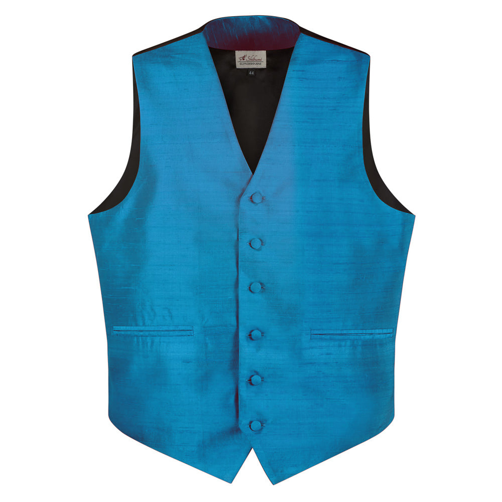 Firle Kingfisher Silk Waistcoat
