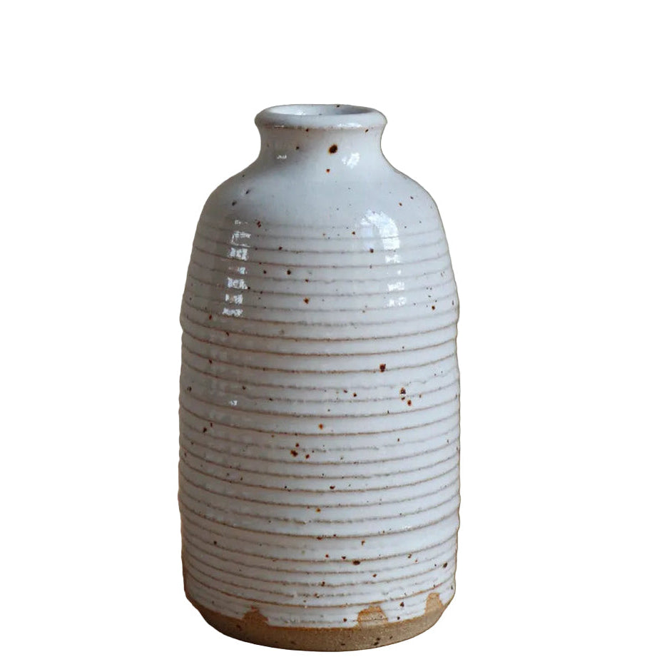 White handmade vase