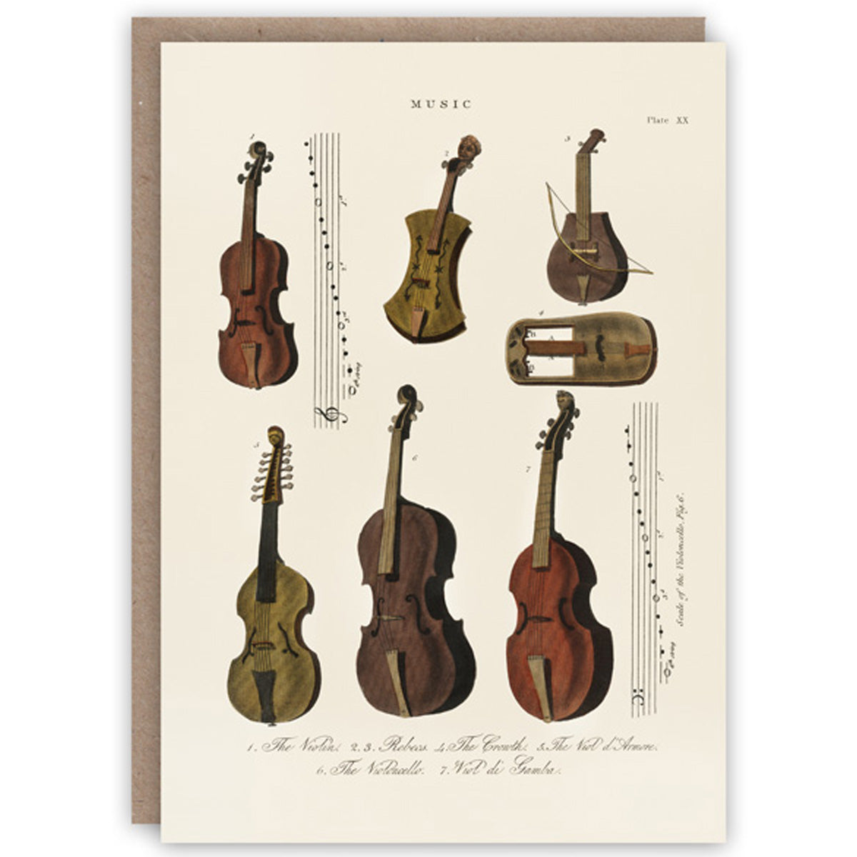 Violins Greetings Card Glyndebourne Shop