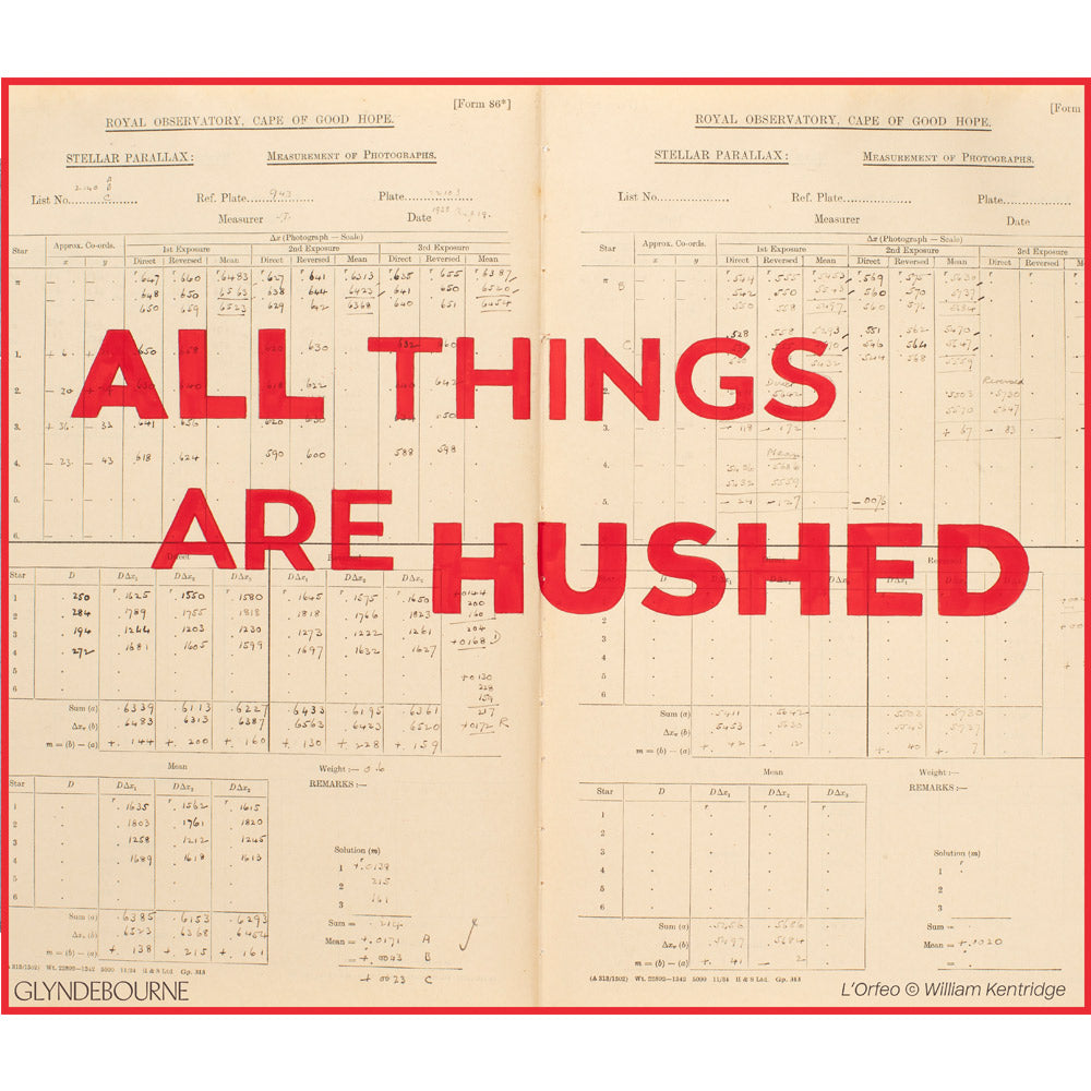 All Things Are Hushed Silk Scarf by William Kentridge