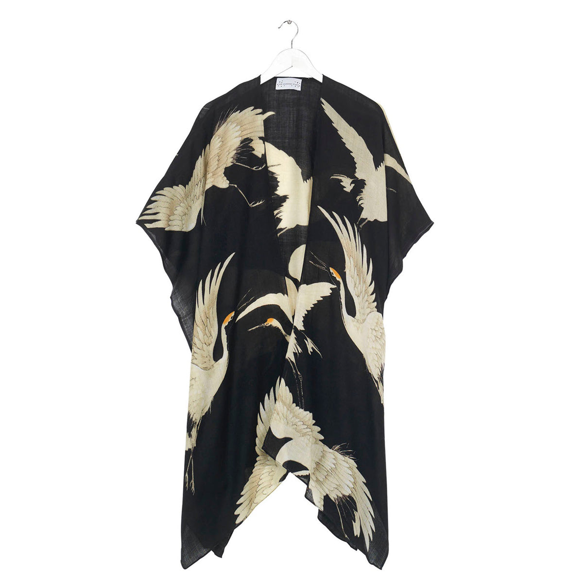 Stork Black Wool Wrap Around