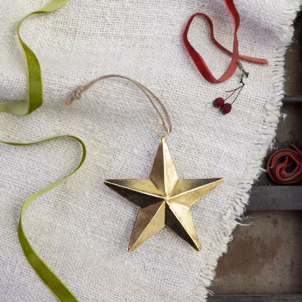 Gold Star Hanging Decoration