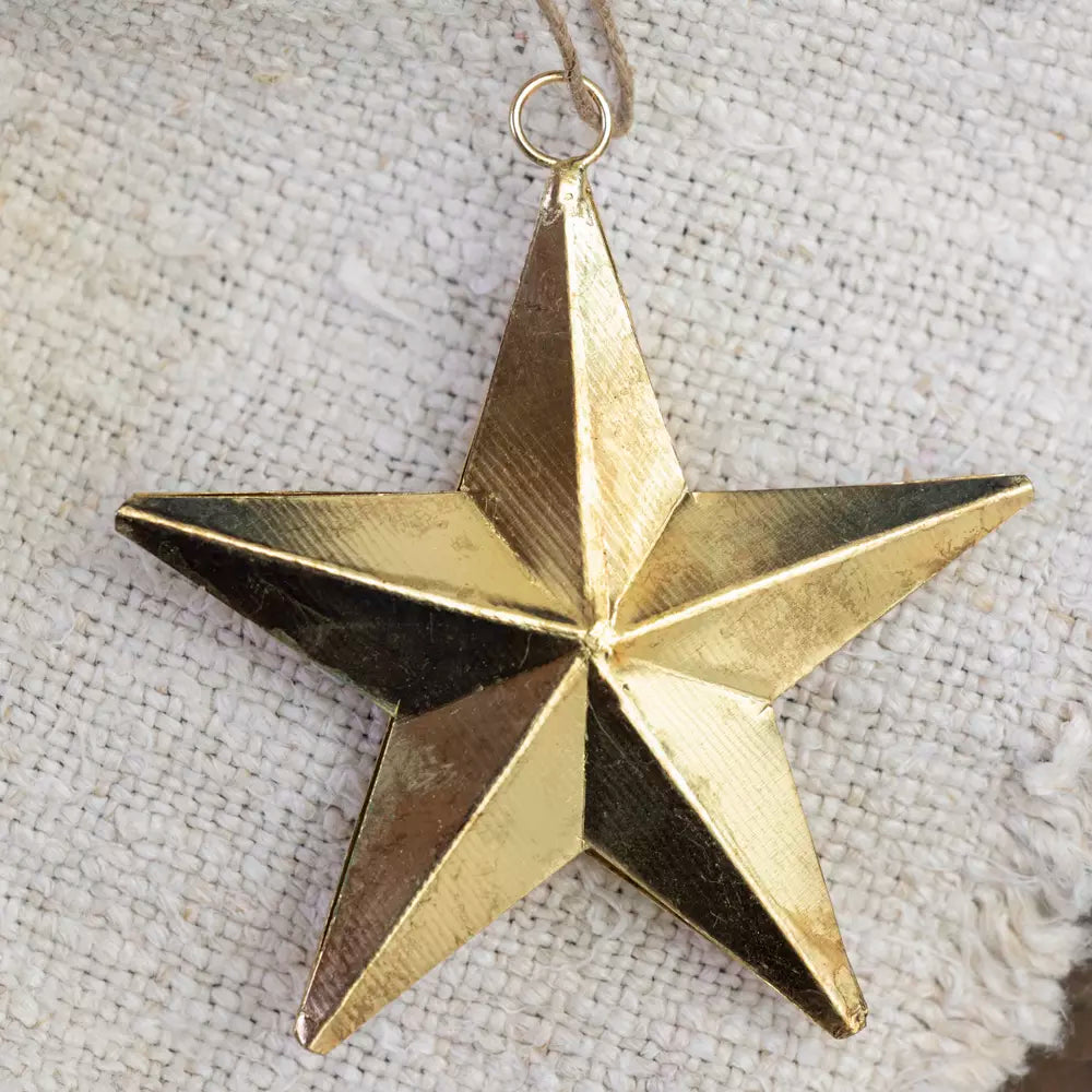 Gold Star Hanging Decoration