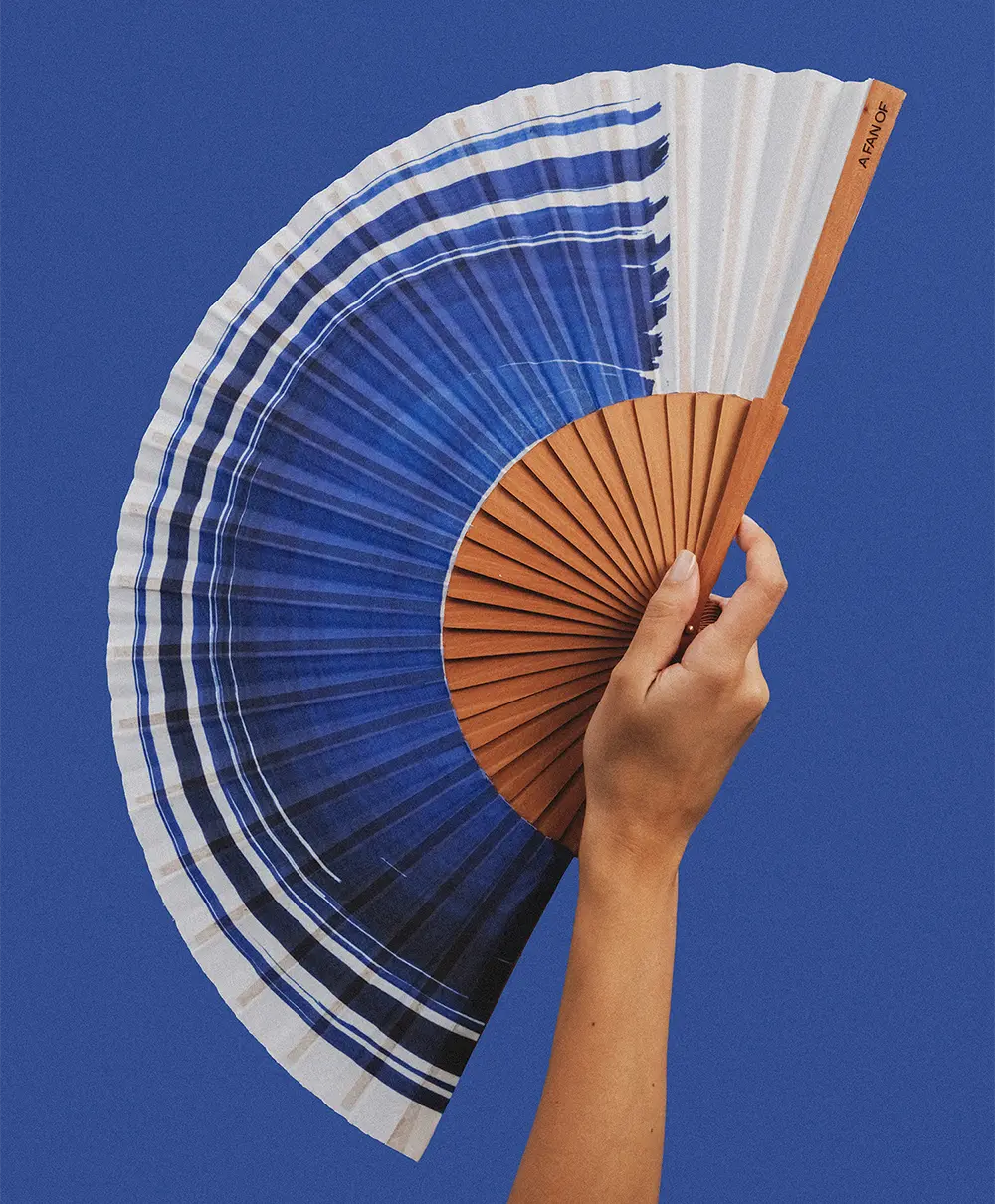 Blue fan