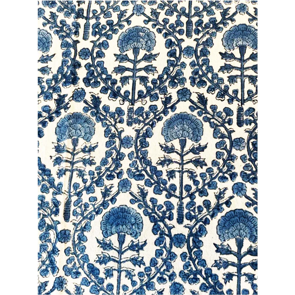 Blue Trellis Cotton Tablecloth