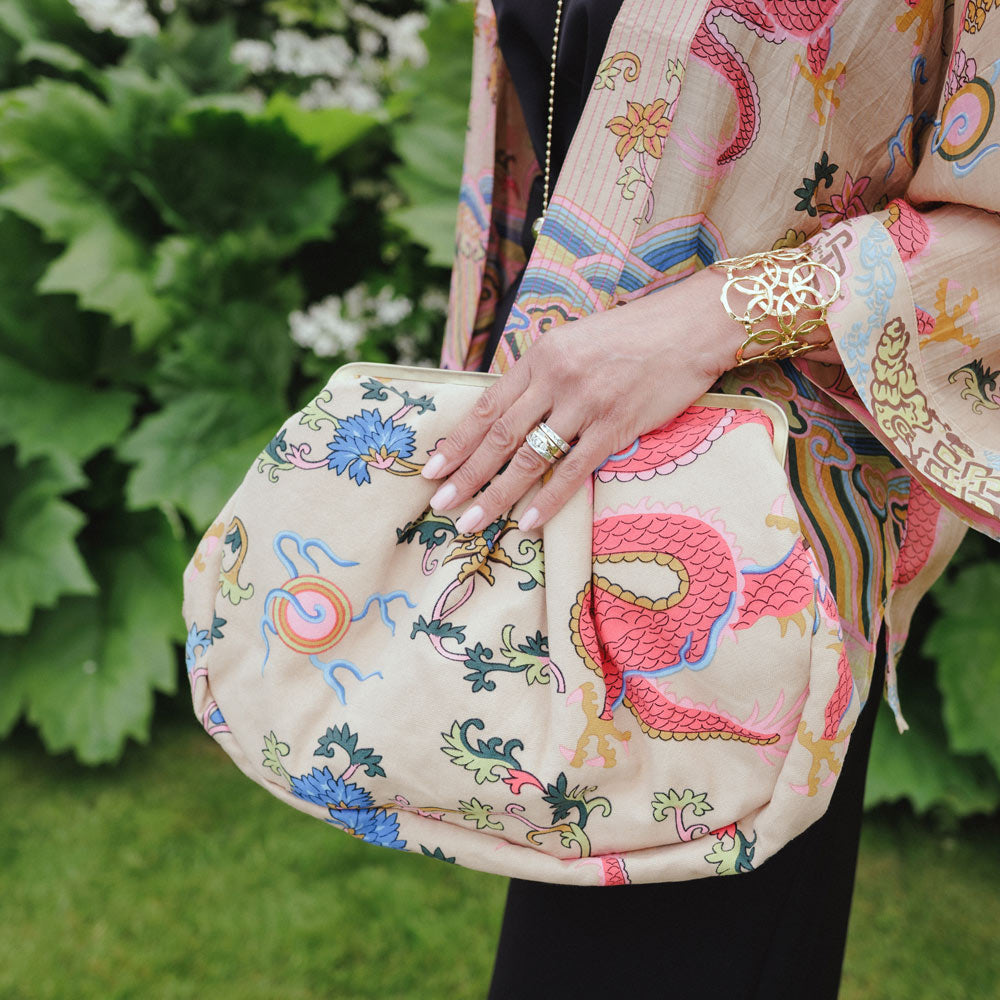 Dragon Kiss Lock Clutch Bag