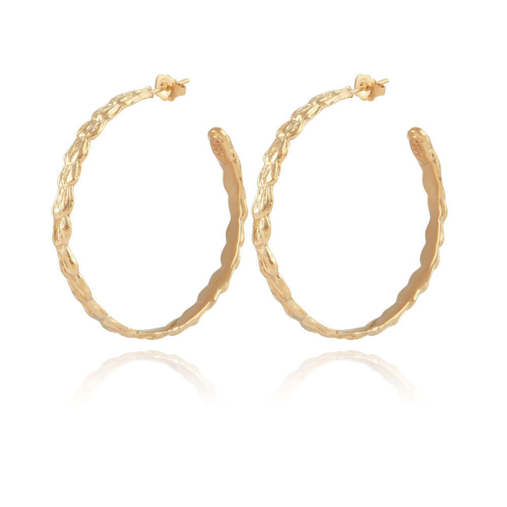 Liane Hoop Gold Earrings