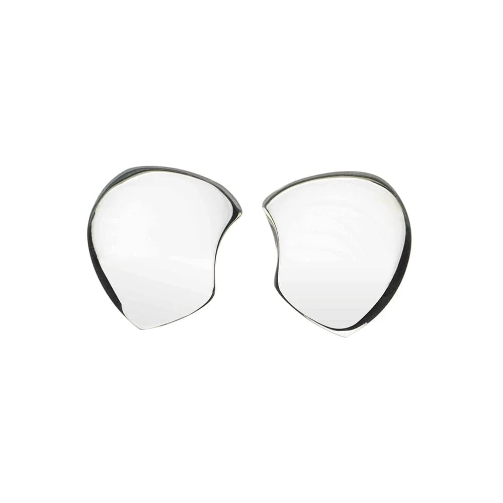 Silver Curve Large CLIP Earrings