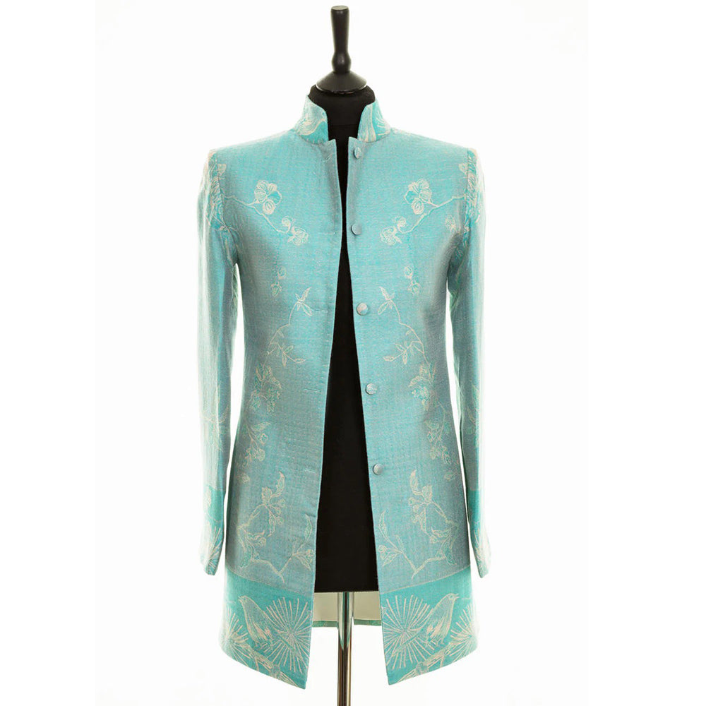 Arundel Pale Cyan Cashmere Silk Jacket