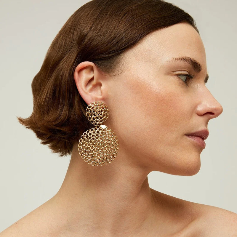 Gold drop earrings