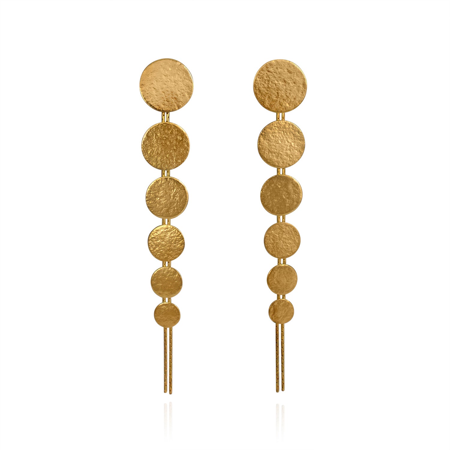 Paillette Gold Large Drop Earring
