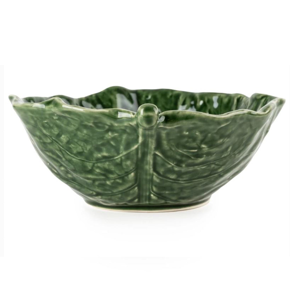 Green Leaf Ceramic Salad Bowl