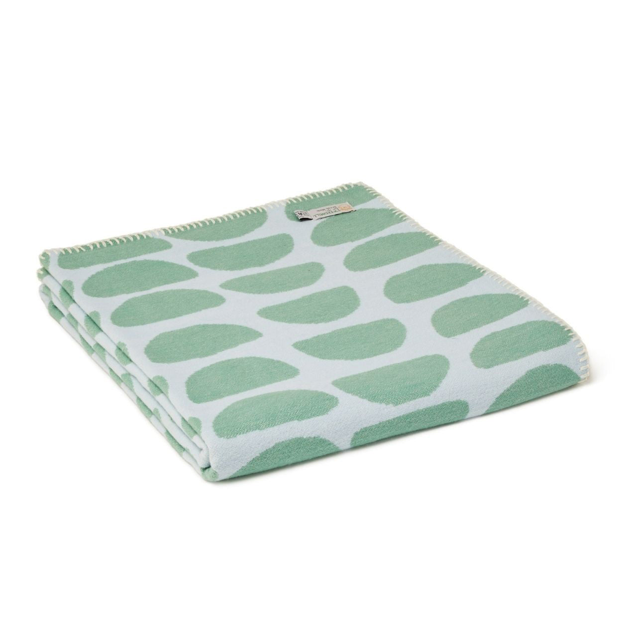 Halfmoon Green Cotton Throw