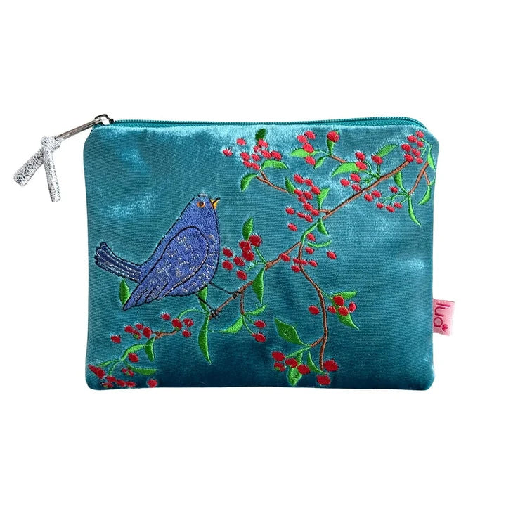 ackbird & Berries Velvet Purse