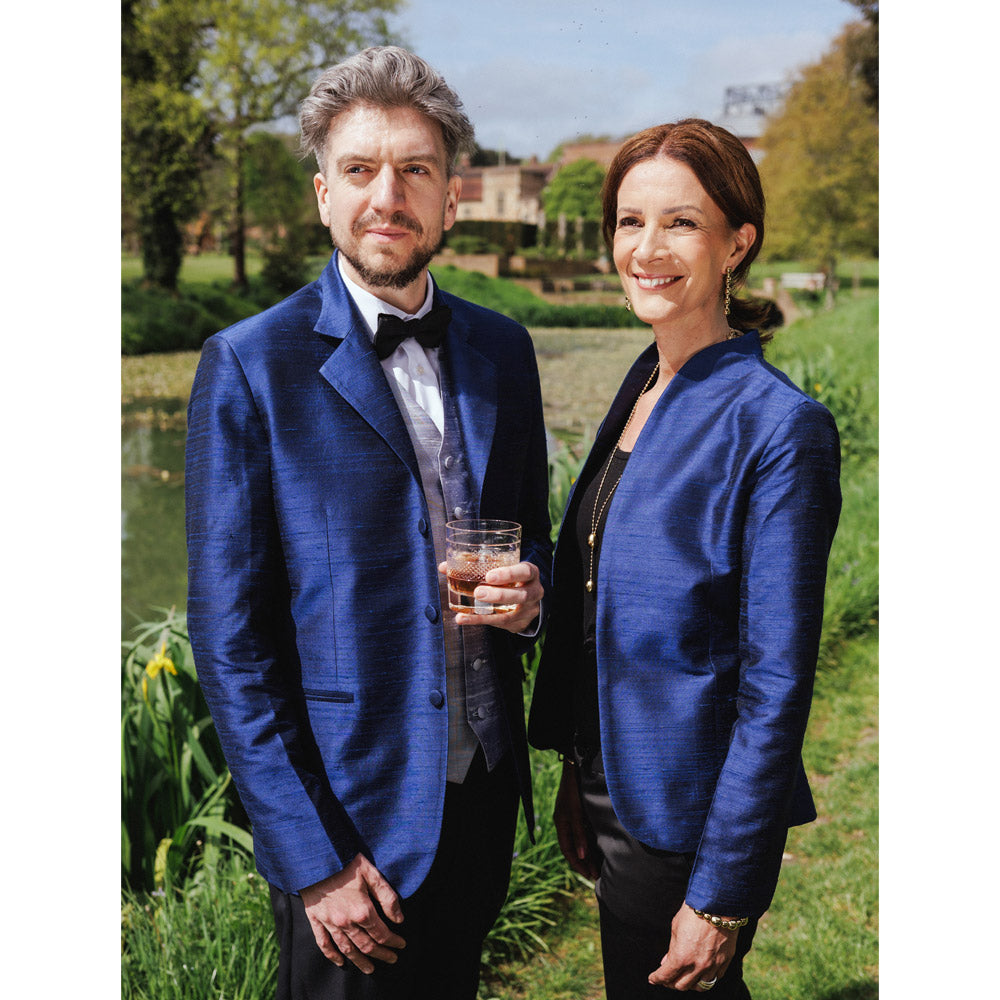 Midnight blue silk jackets
