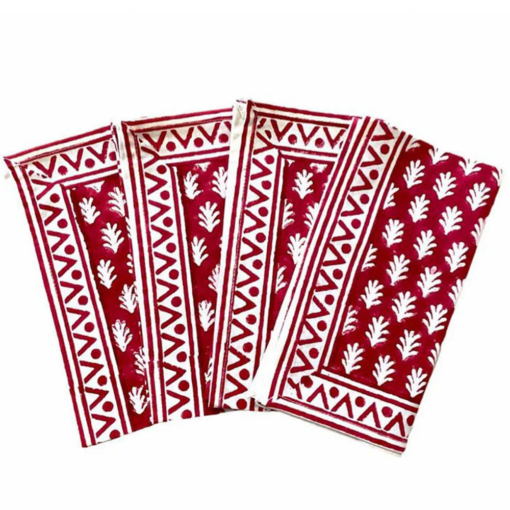 Red Acorn Cotton Napkin
